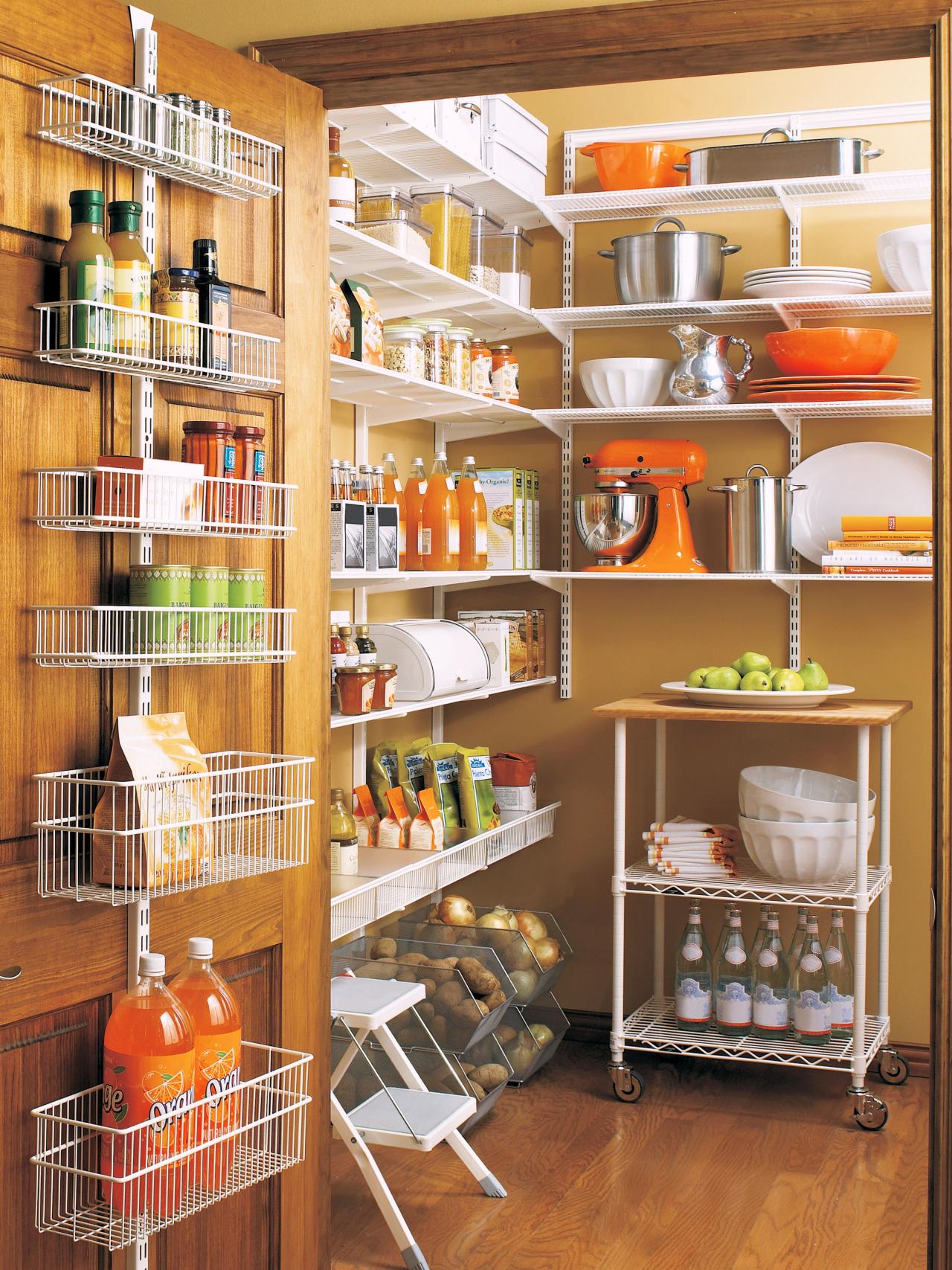 Dont Let Door Space Go To Waste. Attach Hanging Shelves For Extra Storage. 