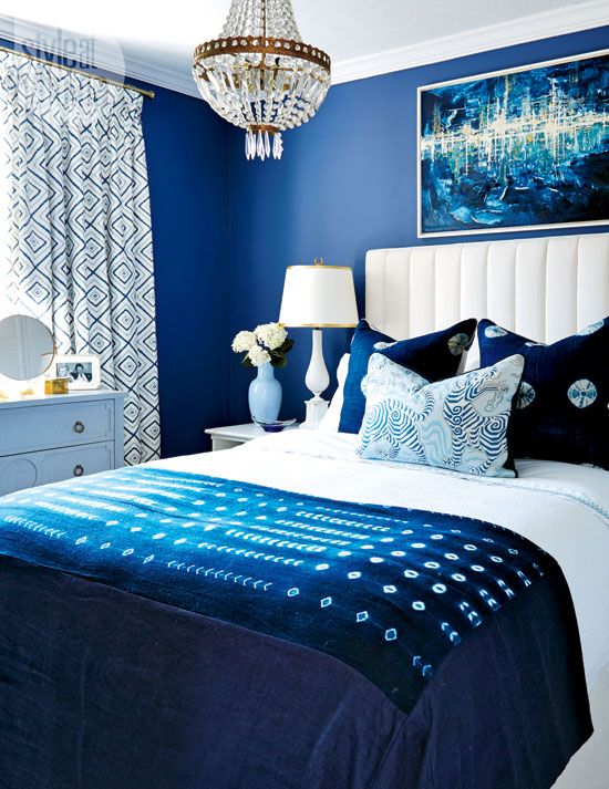 Navy Dark Blue Bedroom Design Ideas Pictures