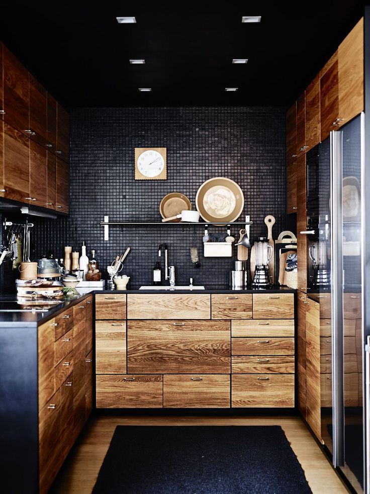 Stylish Small Black Kitchen Designs