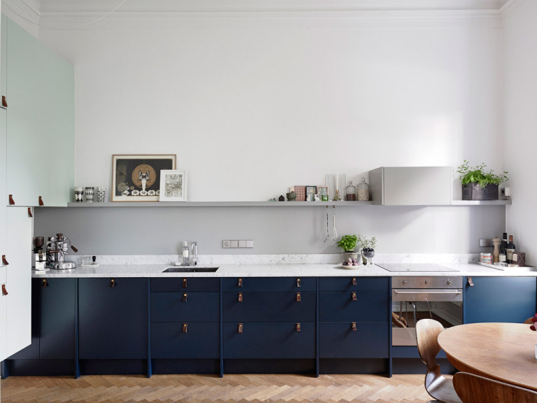 A Scandinavian Inspired Kitchen in Swedish Apartment