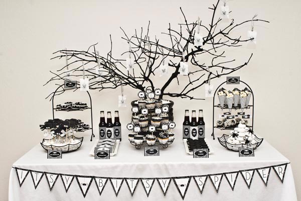 black and white party halloween ideas
