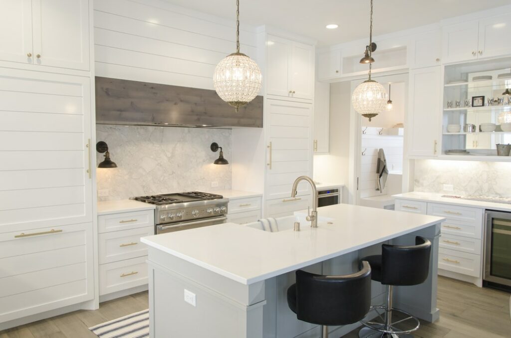 Sparkling white kitchens