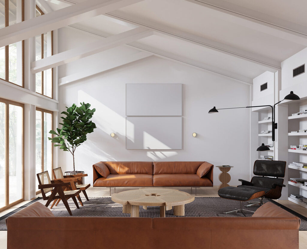 mid cenury modern living room