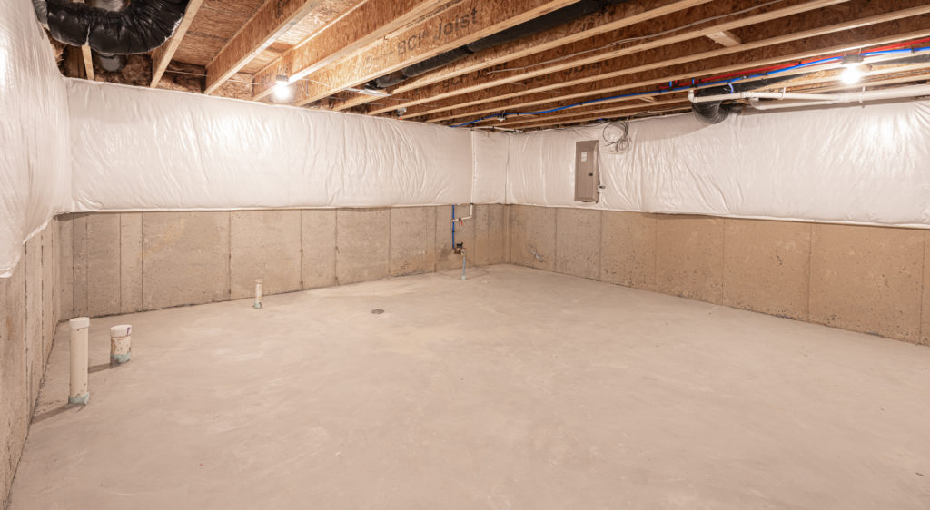 Basement has been insulated and waterproofed