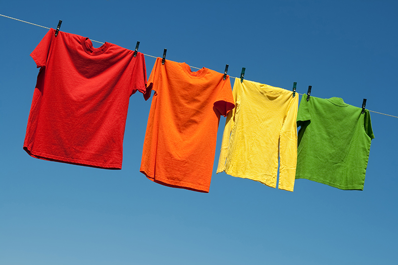 Joyful summer laundry
