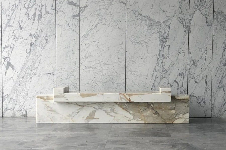 Bespoke Marble Reception Desk1