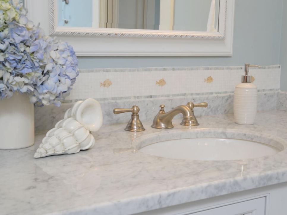 Top Countertop Materials To Consider In Your Bathroom Residence Style - Marble Countertop Bathroom Sink
