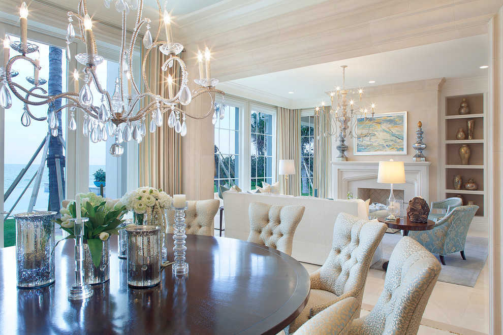 Crystal Chandelier In The Interior, Formal Dining Room Crystal Chandeliers