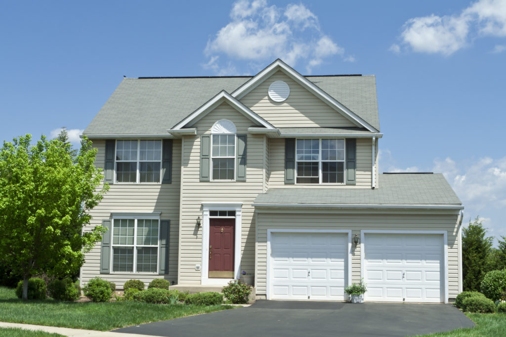 Front Vinyl Siding Single Family House Home MD