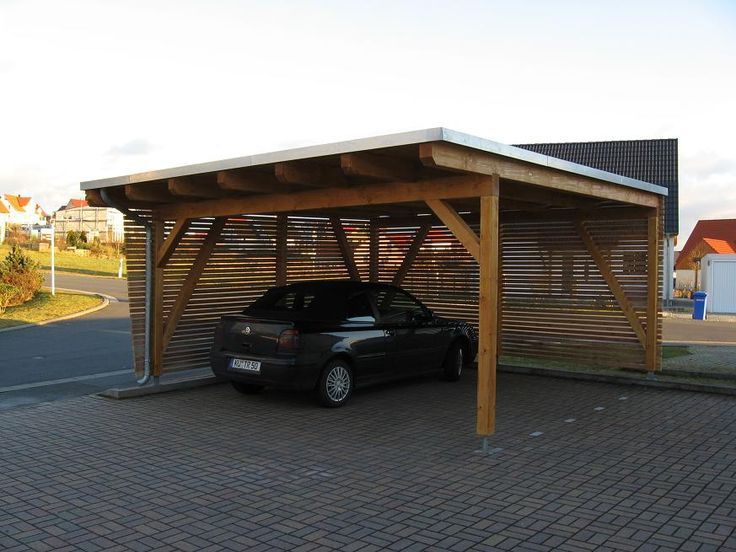 wood and steel car ports