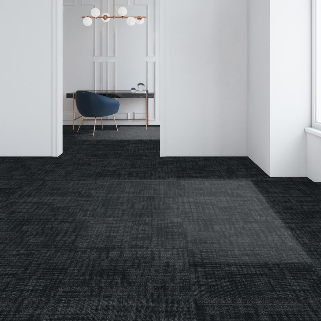 Install Black Carpet Tiles 2