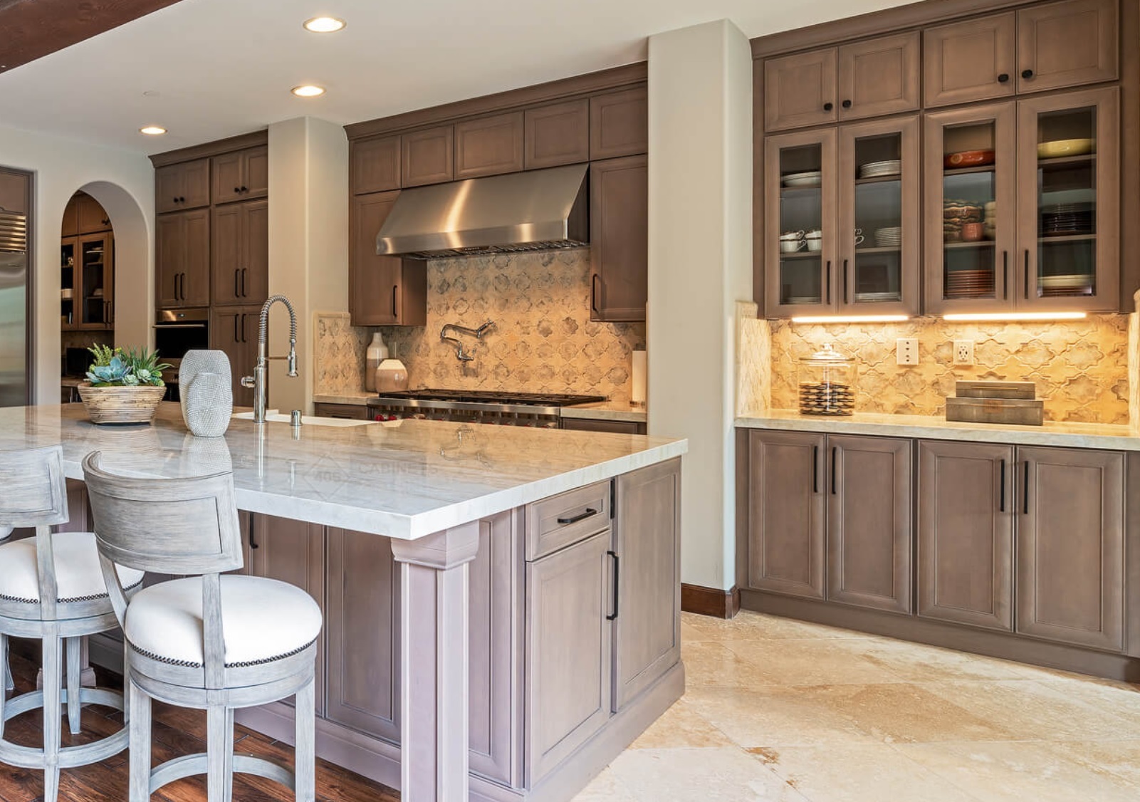 Taupe Kitchen Cabinets 1