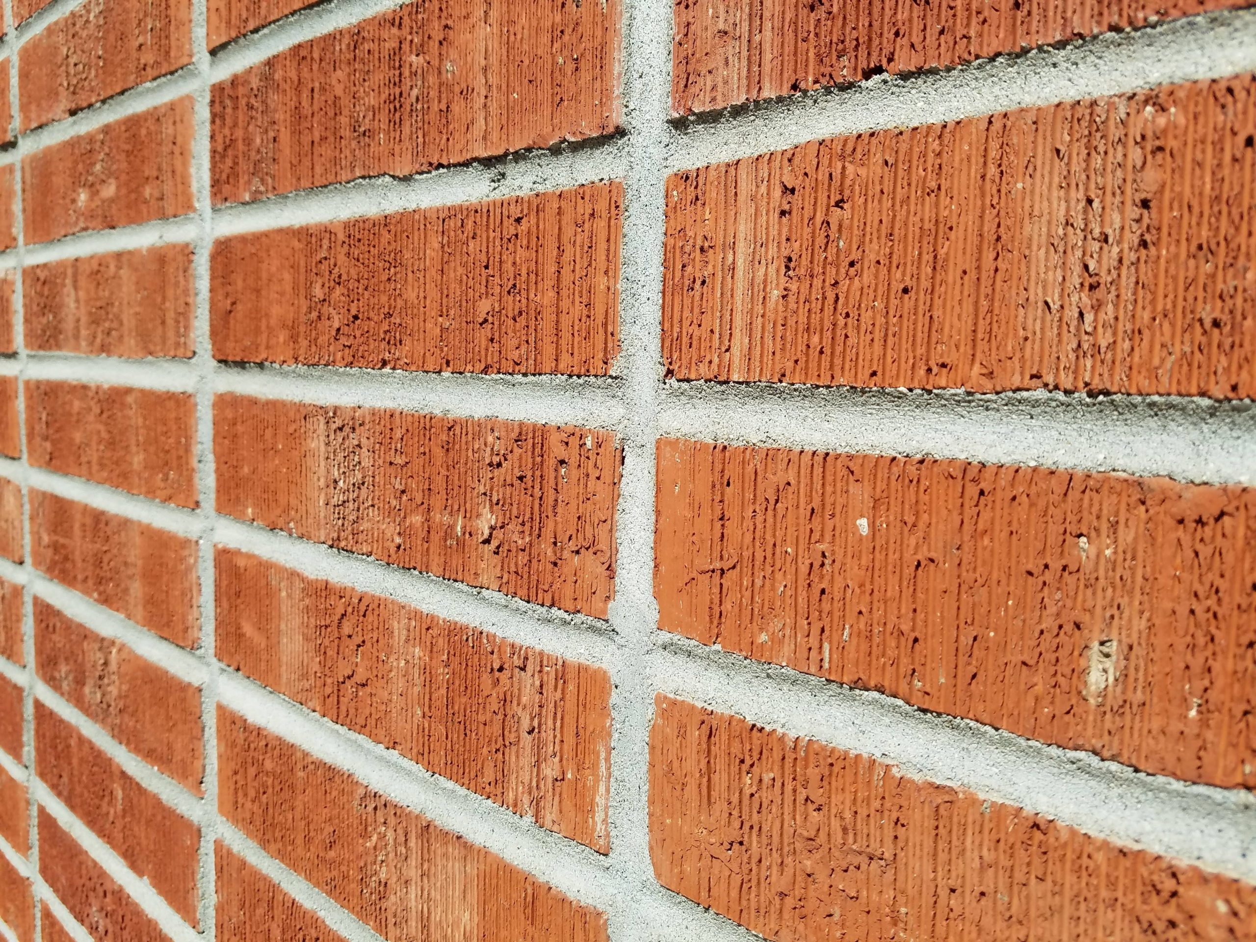 Red Brick Wall with Concave Mortar Joint