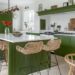 green kitchen cabinets design 1
