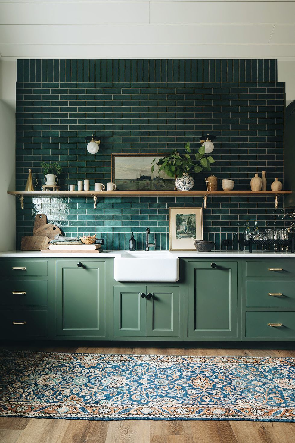 green kitchen cabinets design 3