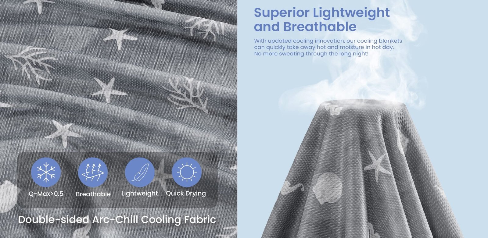 Cool Down Your Nights with Elegear Coastal Cooling Blankets