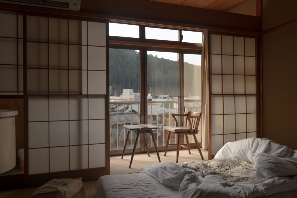 A Japanese-style room with a view
