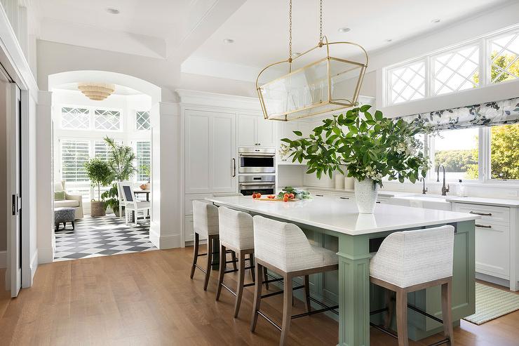 Wood Bench Legs in Kitchen Island 2