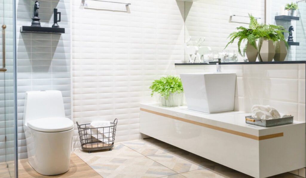 selecting the bathroom tiles 2