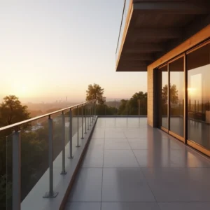 Glass with Railing