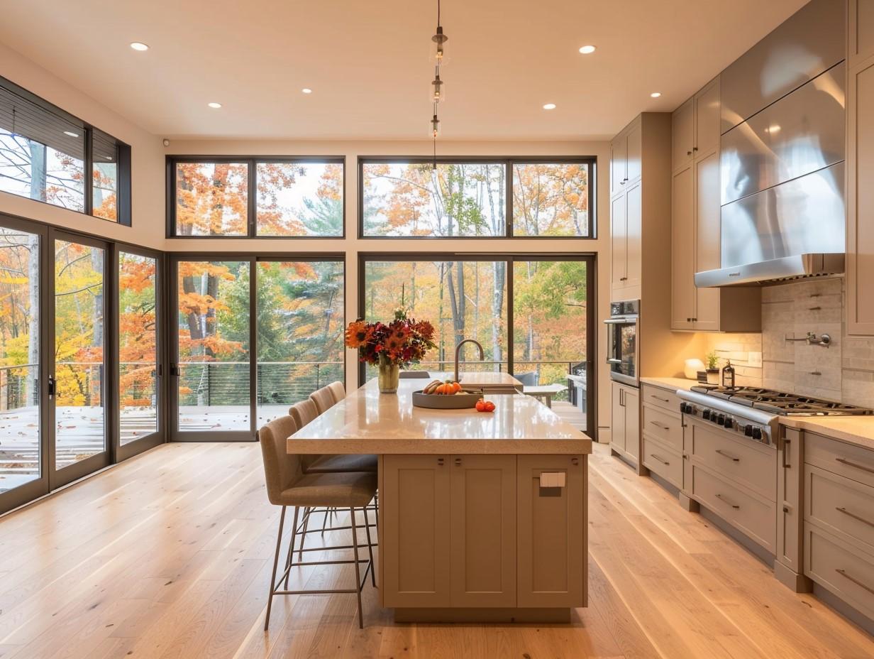 Taupe Kitchen Cabinets