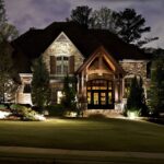 Home with Outdoor Lighting