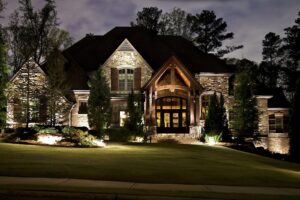 Home with Outdoor Lighting
