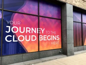 two sided window signs