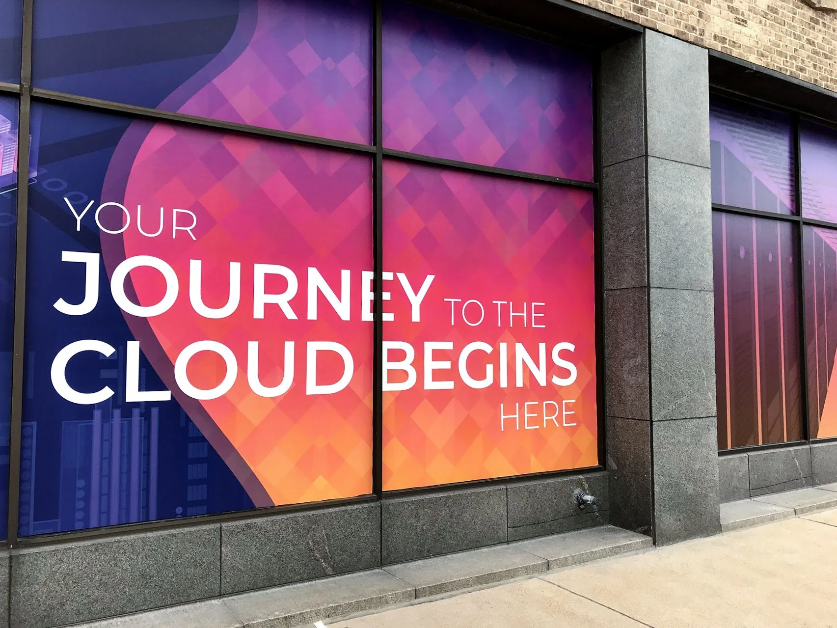 two sided window signs